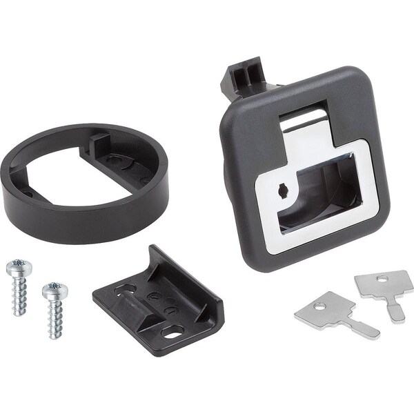 Snap Lock Fold-Down, Not Lockable, Form:B, S=2-7, H=35, 5, M05X16, Pc/Abs Black